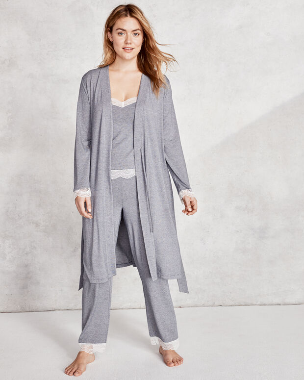 Cool Stretch Striped Lace Robe | Haven Well Within