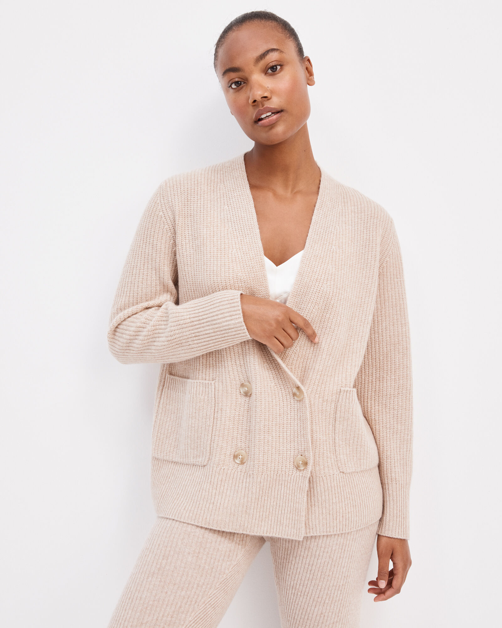 Cashmere Double-Breasted Cardigan | Haven Well Within