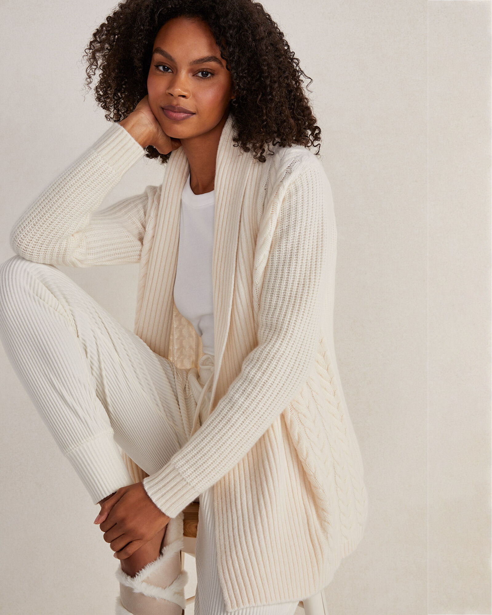 Cashmere Textured Flyaway Cardigan | Haven Well Within