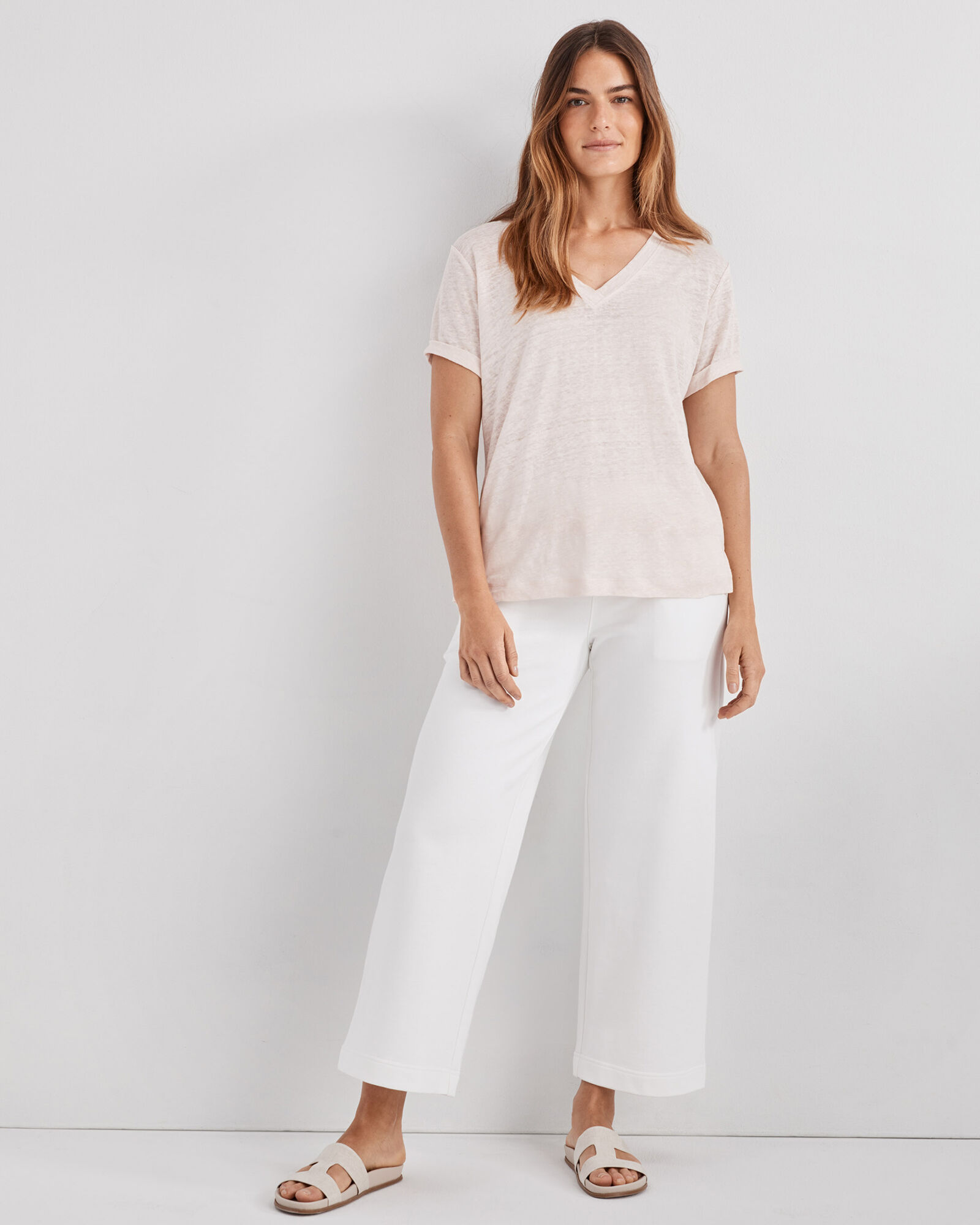 Linen Jersey Well Within V-Neck Haven Tee 