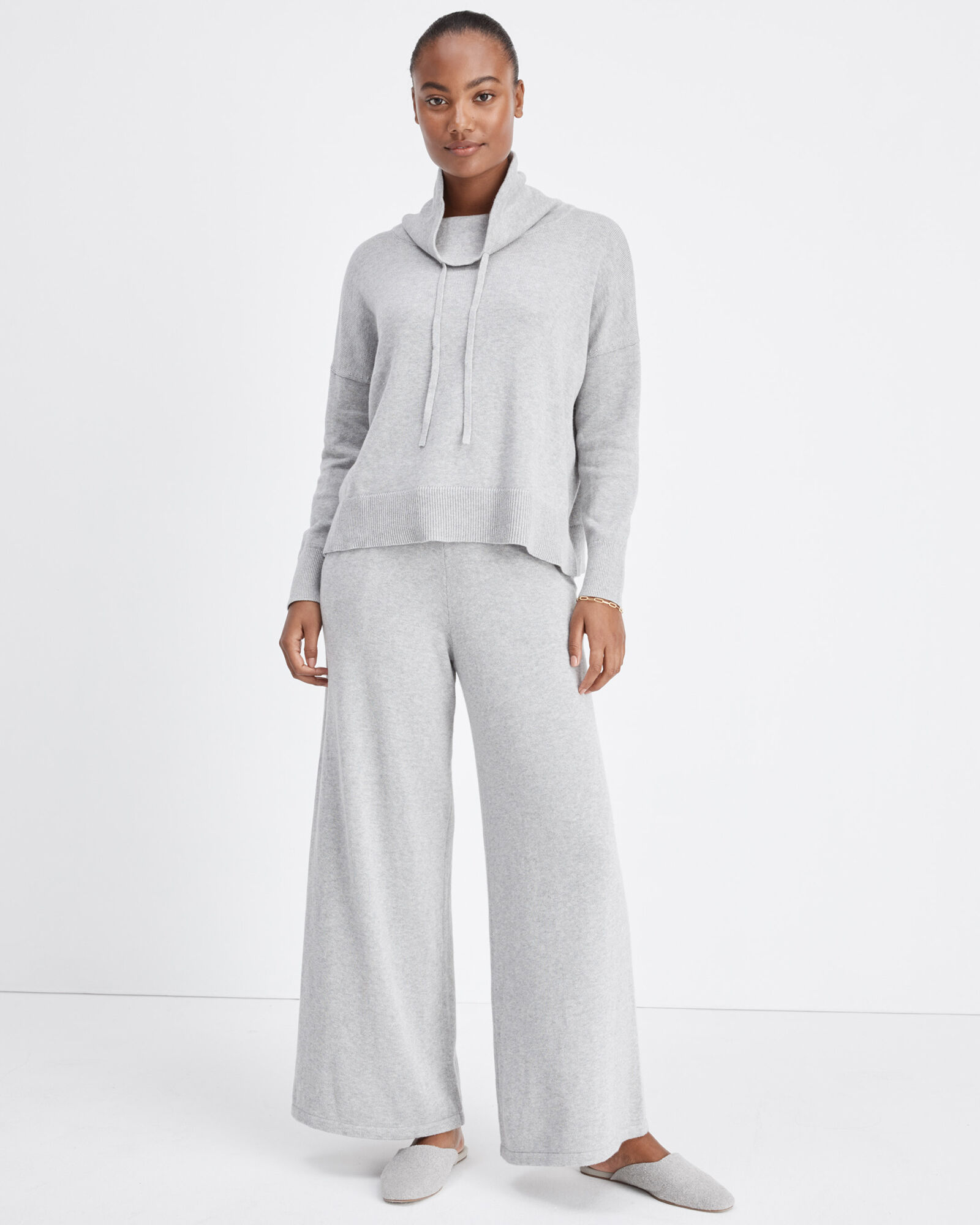 Cotton Cashmere Wide Leg Pants | Haven Well Within