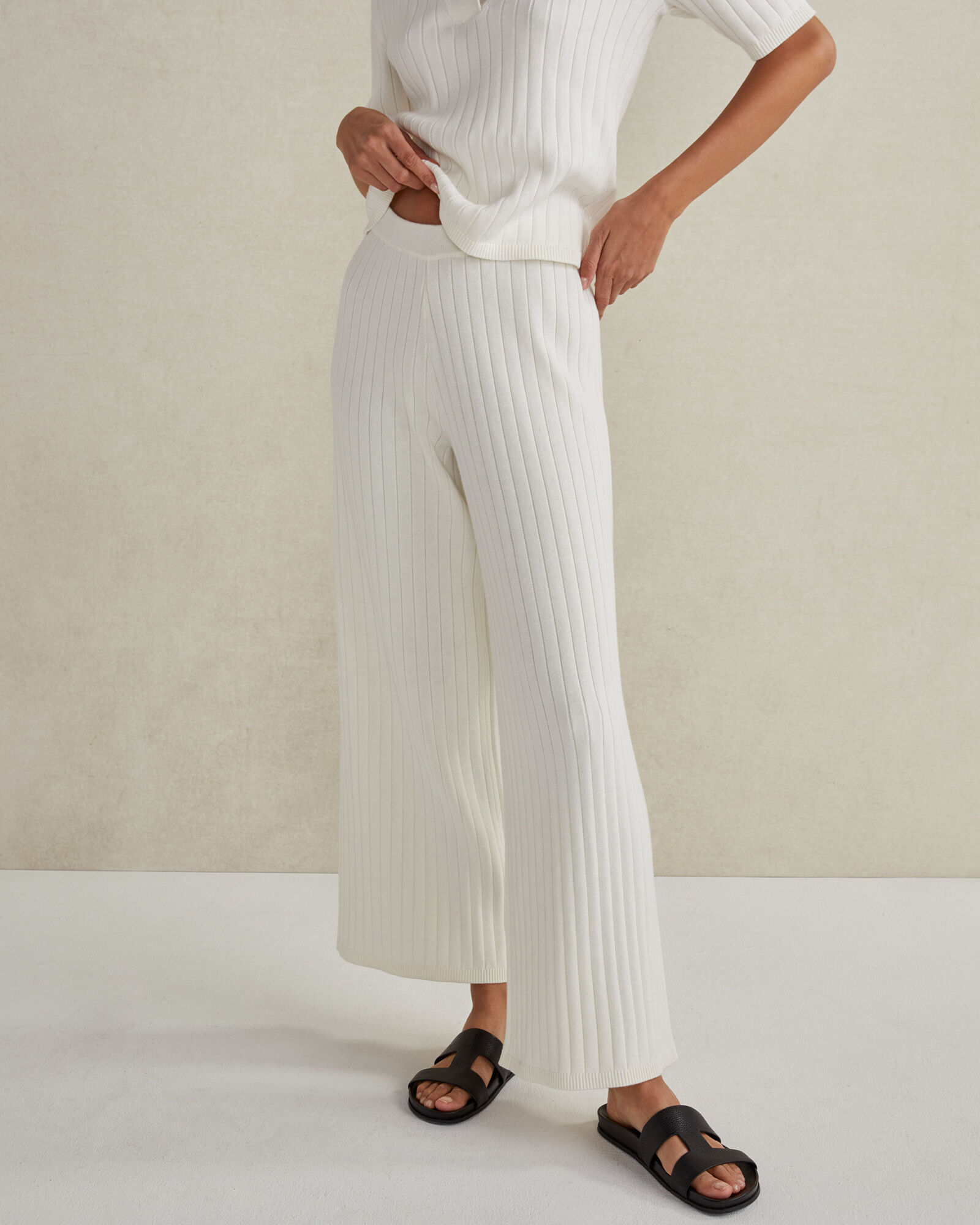 Organic Cotton Wide Rib Pants | Haven Well Within