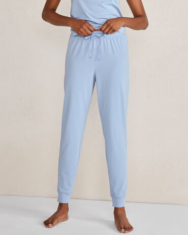 Glamping Women's Jersey Pajama Pants - Little Blue House CA